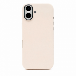 Накладка из эко-кожи Kzdoo Mag Noble Collection совместимая с iPhone 16 Plus белая