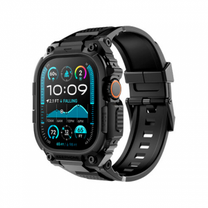 Противоударный кейс с ремешком Keephone Aegis совместимый с Apple Watch Ultra 49mm черный