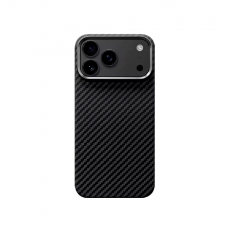 Кевларовая накладка KZDOO Keivlar совместимая с iPhone 17 Pro черная