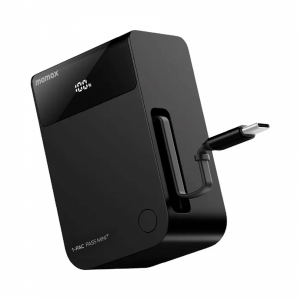Внешний аккумулятор Momax 1-PAC Pass Mini c кабелем 10000 mAh 45W черный