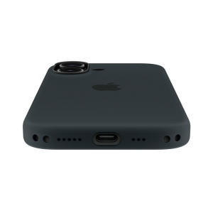 Накладка Silicone Case с MagSafe совместимая с iPhone 17 черная LB