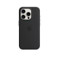 Накладка Silicone Case с MagSafe совместимая с iPhone 15 Pro черная SZ