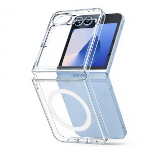 Силиконовая накладка Phone Protection Case с MagSafe совместимый с Samsung Z Flip6/Flip 7FE прозрачная