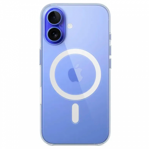 Пластиковая накладка Clear Case с MagSafe совместимая с iPhone 16 прозрачная LB