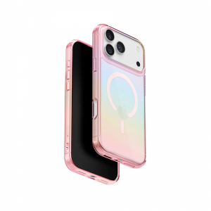 Противоударная накладка Uniq Iridescia с MagSafe совместимая с iPhone 18 Pro/17 Pro полуночный кварц