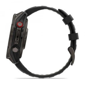 Умные часы Garmin Fenix 8 Pro 51mm AMOLED Sapphire Carbon Gray DLC Titanium Black/Pebble Gray Silicone Band (010-03199-00)