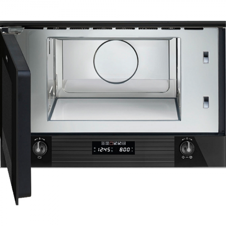Встраиваемая микроволновая печь SMEG MP122B3, 23 л, цвет черный - фото 2