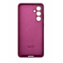 Накладка Silicone Case совместимая с Samsung S24 FE бордовая (SC)
