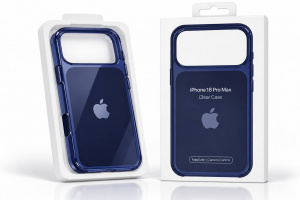 Пластиковая накладка Clear Case c MagSafe совместимый с iPhone 18 Pro Max/17 Pro Max синяя