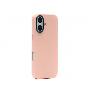 Накладка из эко-кожи Kzdoo Mag Noble Collection совместимая с iPhone 16 Plus розовая