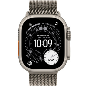Apple Watch Ultra 3 (2025) GPS + Cellular, 49 мм, корпус из титана, ремешок Titanium Milanese Loop (M) цвета natural titanium (натуральный титан) MEWY4