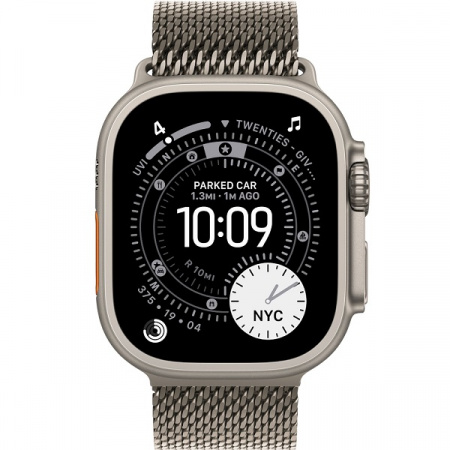 Apple Watch Ultra 3 (2025) GPS + Cellular, 49 мм, корпус из титана, ремешок Titanium Milanese Loop (M) цвета natural titanium (натуральный титан) MEWY4 - фото 2