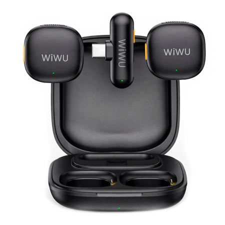 Петличный беспроводной микрофон WiWU Wi-WM006 AI Adaptive Noise Reduction Black (черный) (Китай) - фото 2