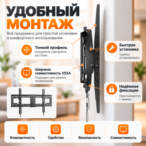 Кронштейн наклонный DF80-T 65"-90"