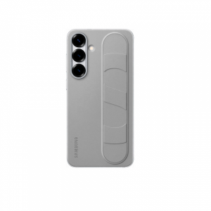 Силиконовая накладка с держателем Standing Grip Case совместимая с Samsung S25 Plus/S24 Plus серая (оригинал)