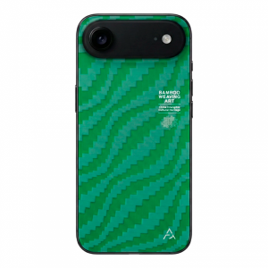 Кевларовая накладка Alrlty Bamboo Weaving art с MagSafe совместимая с iPhone 17 Air China Green (зеленая)