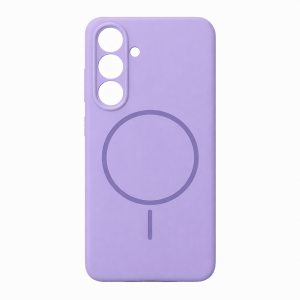 Накладка Silicone Case с MagSafe совместимая с Samsung S25 Plus/S24 Plus лавандовая