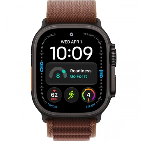 Apple Watch MJC14 Series Ultra 4 Cellular 49mm Black Ti Burgundy Alp Lp (M) (черный/бордовый ремешок) - фото 3