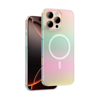 Пластиковая накладка Keephone Fantasia с MagSafe совместимый с  iPhone 16 Pro перламутровая