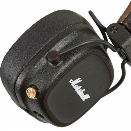Беспроводные, полноразмерные наушники Marshall Major IV Brown (коричневые) (Китай/ЕАС) - фото 2