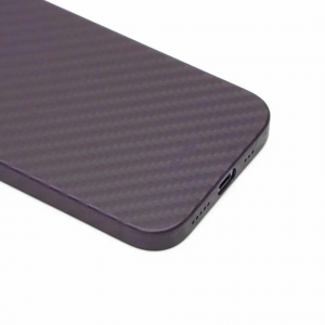 Пластиковая накладка KZDOO AIR CARBON совместимая с iPhone 14 Pro фиолетовая