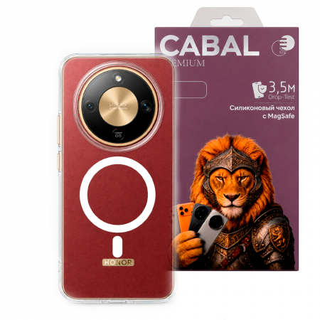 Противоударная накладка Cabal Premium Clear Case c MagSafe для Honor X9D прозрачная