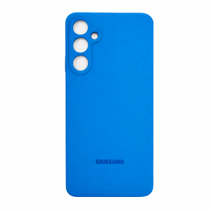 Накладка Silicone Case совместимая с Samsung S24 FE ярко-синяя (SC)