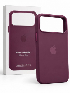 Накладка Silicone Case с MagSafe совместимая с iPhone 18 Pro Max/17 Pro Max бургундий LB
