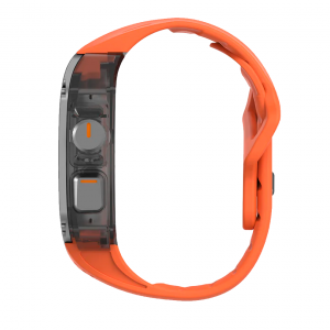 Карбоновый кейс с ремешком Aulumu A01 совместимый с Apple Watch Ultra 49mm титан/оранжевый
