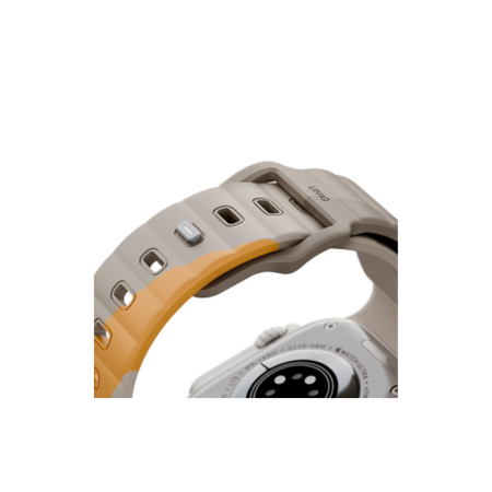 Ремешок Uniq Stride совместимый с Apple Watch (44/45/46/49 mm) каучуковый бежевый/желтый - фото 3
