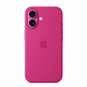 Накладка Silicone Case с MagSafe совместимая с iPhone 16 розовая LB