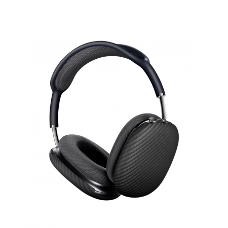 Пластиковый чехол совместимый с AirPods Max под черный карбон