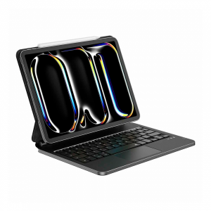 Чехол-клавиатура Touch Keyboard Case совместимая с iPad Air 13" (2024) (русская гравировка) черная 