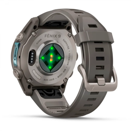 Умные Часы Garmin Fenix 9 43 mm AMOLED titanium with silicone band Титан с селиконовым ремешком (серая галька) (010-04761-15) - фото 4