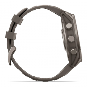 Умные часы Garmin Fenix 9 51mm AMOLED Sapphire Titanium with Pebble Gray Silicone Band (010-04763-05)