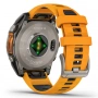 Умные Часы Garmin Fenix 8 51 mm AMOLED Sapphire Orange/ Graphit ( графит с оранжевым ремешком) (Titanium with silicone band) (010-02905-53) (Тайвань)