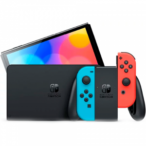 Игровая приставка Nintendo Switch - OLED  неоновая синяя/неоновая красная (Китай)