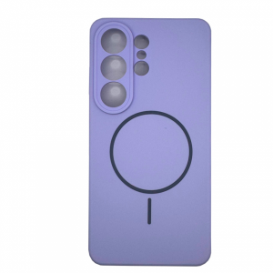 Накладка Silicone Case c MagSafe совместимая с Samsung S26 Ultra (SC) лавандовая LB