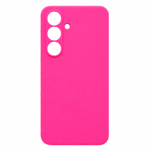 Накладка Silicone Case совместимая с Samsung S25 FE ярко-розовая (SC)