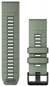 Оригинальный силиконовый ремешок для Garmin Fenix 8 51mm Quickfit 26 mm (Willow/Graphite) (010-13393-04)