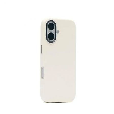 Накладка из эко-кожи Kzdoo Noble Collection совместимая с iPhone 16 Plus белая - фото 3