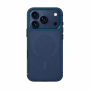 Пластиковая накладка Kzdoo IceGuard с MagSafe совместимая с iPhone 18 Pro/17 Pro прозрачно-синяя