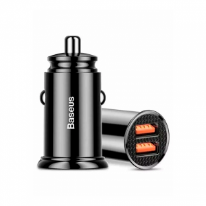 Автомобильное зарядное устройство Baseus 2USB 30W черное