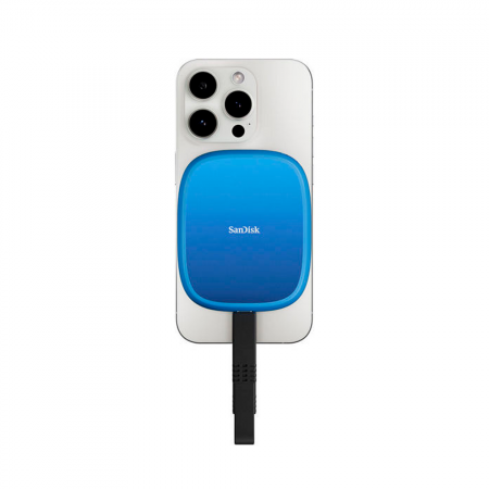 Внешний жесткий диск SanDisk CREATOR PHONE SSD 1TB MagSafe синий - фото 5