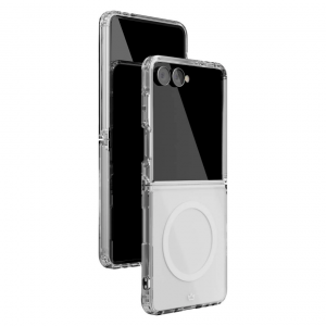 Пластиковая накладка Keephone X-Crystal с MagSafe совместимая с Samsung Galaxy Z Flip7 прозрачная 