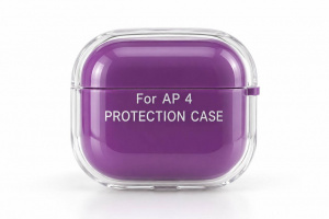 Силиконовый чехол Protective Case совместимый с AirPods 4 баклажановый