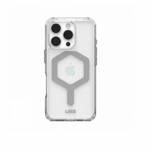 Противоударная накладка Uag Plyo с MagSafe (серебро) совместимая с iPhone 16 Pro прозрачная