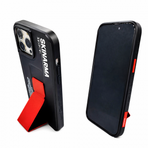 Противоударная пластиковая накладка с подставкой Uniq SKINARMA GYO совместимая с iPhone14 Pro черная