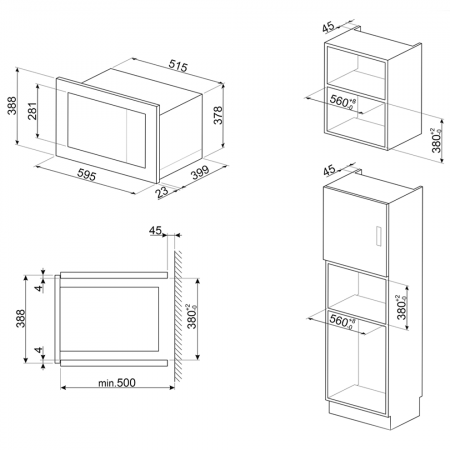 Встраиваемая микроволновая печь SMEG FMI025B3 - фото 3