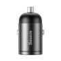 Автомобильное зарядное устройство Baseus USB 30W металл серый